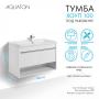 Фото Тумба под раковину AQUATON Хоуп 100, подвесная, 1 ящик, белый матовый (1A287401HP2B0)