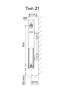 Фото Радиатор Rommer Compact 21/200/2100 200x2100 стальной панельный с боковым подключением (RRS-2010-212210)