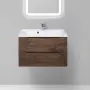 Фото Тумба с раковиной BelBagno Marino 75 rovere moro (MARINO-750-2C-SO-RW-P+BB750/450-LV-MR-PR)