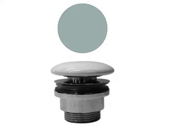 Фото Донный клапан GSI PVC15 незапираемый для раковины, ghiaccio opaco, керамика