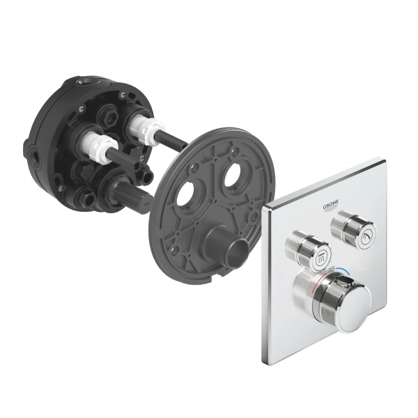 Фото 29124000 Grohtherm SmartControl Внешняя часть термостатического смесителя на 2 выхода, хром