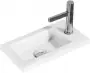 Фото Тумба с раковиной BelBagno Pietra Mini 40 L bianco lucido (PIETRA MINI-400-1A-SO-BL-L+BB-400-PM-LVB)