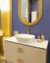 Фото Тумба для раковины Angelo Bagno Acqua 80 см белая-золото (AC80WG)