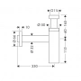 Фото HG Flowstar Сифон для раковины, дизайнерский, 1/4’ от стены 330 мм, цвет: черный матовый