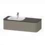 Фото Duravit Happy D.2 Plus Тумба подвесная  354x1300x550мм 1 ящик, SX, цвет: stone grey satin matt
