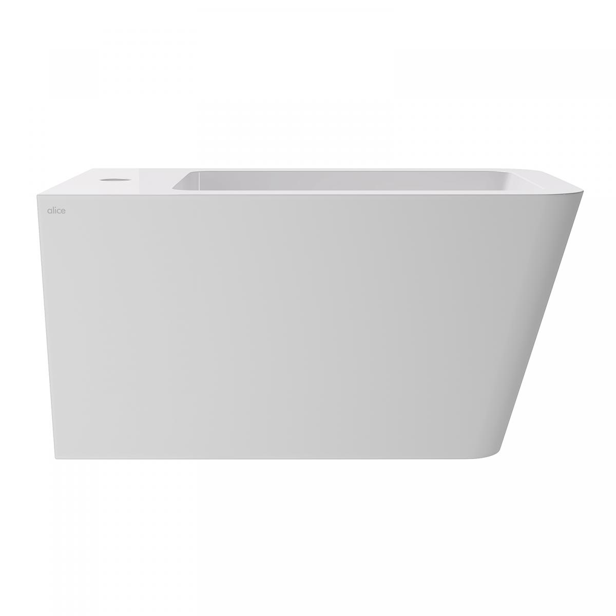 Фото Alice Hide Square Биде подвесное 550*350, белый глянцевый