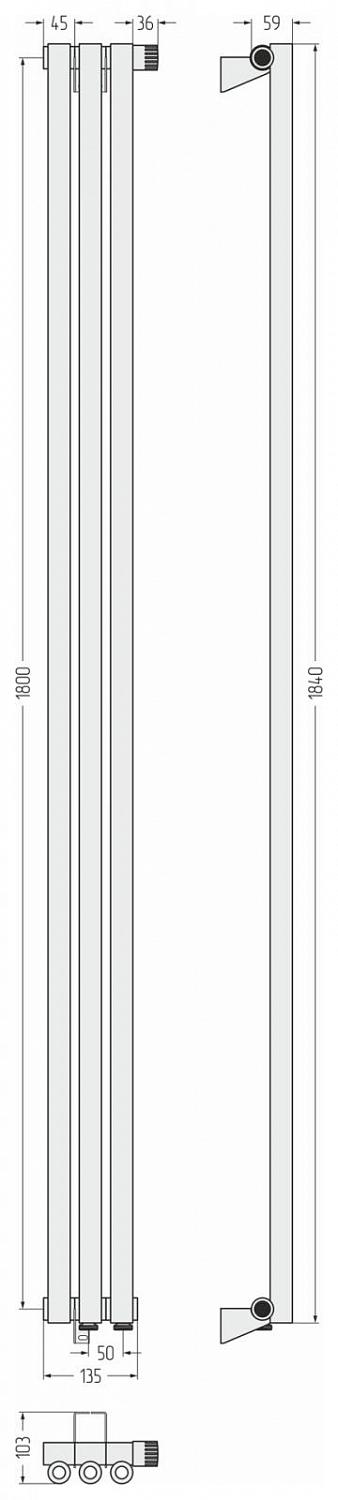 Фото ДР Сунержа Эстет-0 н/ж EU50 правый 1800х135 / 3 сек (Сатин)