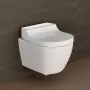Фото Подвесной унитаз-биде GEBERIT AquaClean Tuma Comfort 146.294.SI.1 (панель белое стекло)