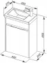 Фото Тумба с раковиной Aquanet Дувр 45 белая (182607+00182339)