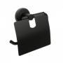 Фото Бумагодержатель с крышкой Fixsen Comfort Black черный матовый (FX-86010)