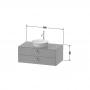Фото Duravit White Tulip  Тумбочка подвесная, 408x1000x550 мм, 2 ящика с ручкой, цвет: Nordic White HighGloss