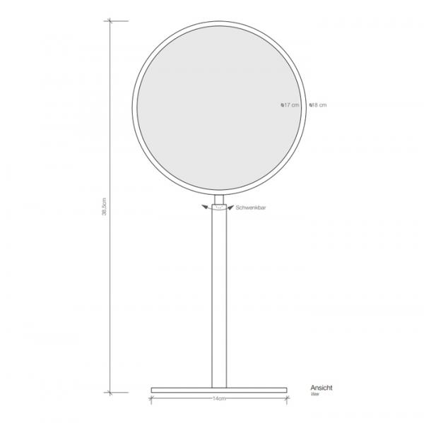 Фото Decor Walther SPT 11 Косметическое зеркало 18xh39см, настольное, увел. 4x, хром