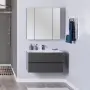 Фото Тумба с раковиной Aquanet Алвита 90 серый антрацит (00240111+00187182)