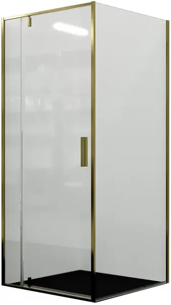 Фото Душевой уголок WasserKRAFT Aisch 90x90 55P03 профиль золото