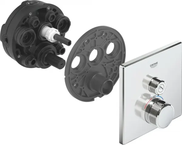 Фото 29123000 Grohtherm SmartControl Внешняя часть термостатического смесителя на 1 выход, хром