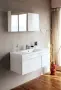 Фото Тумба с раковиной BelBagno Luce 100 bianco lucido (BB1000VAC/BL+BB1000AB)