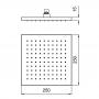 Фото Almar EcoAir SQUARE 316 Душевая лейка, 250х250 мм, нержавеющая сталь, цвет Gun Metal 316 Brushed PVD