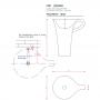 Фото Artceram CUP Раковина 70х50х85 см, без отв., цвет: черно-белый