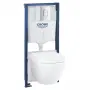 Фото Комплект инсталляции GROHE Rapid SL с подвесным унитазом Euro Ceramic и сиденьем (36501000)