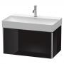 Фото Duravit XSquare Тумба под раковину 784х460х397 мм., подвесная, 1 ящик, для раковины DuraSquare 235380, цвет черный глянцевый