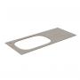Фото Kerama Marazzi MA.2.1.SG519920R\120 Спец. изделие дек. для раковин, встраиваемых сверху Magica/Маджика Риккарди 120 см, серый матовый