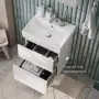 Фото Тумба с раковиной Roca Oleta 80 857640501+3274C500Y подвесная Белая матовая