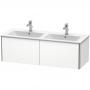 Фото Duravit XSquare База под раковину 1280х478х400 мм, с 2 выдв ящик, Цвет белый матовый(для 233613)