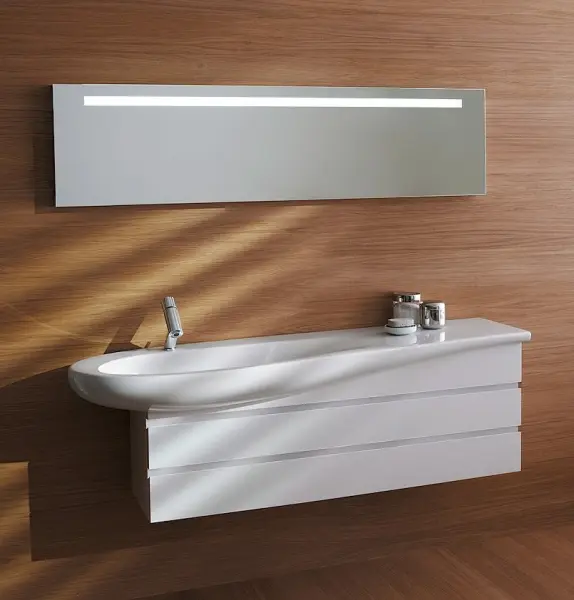 Фото Раковина-столешница Laufen IL Alessi 120x50 8.1497.3.400.104.1 полочка справа