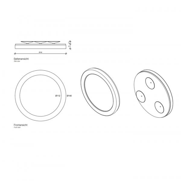 Фото Decor Walther SPT 1 Косметическое зеркало 14см, магнитное, подвесное, увел. 5x, цвет: хром