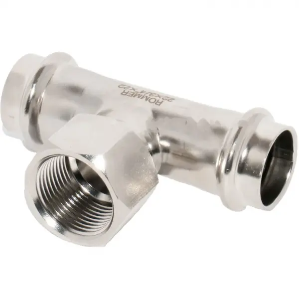 Фото RSS-0015-002834 ROMMER Тройник-переходник ВПр-ВР, 28х3/4, из нержавеющей стали прессовой