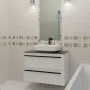 Фото Тумба под раковину La Fenice Elba Twin Bianco 80 см белая матовая