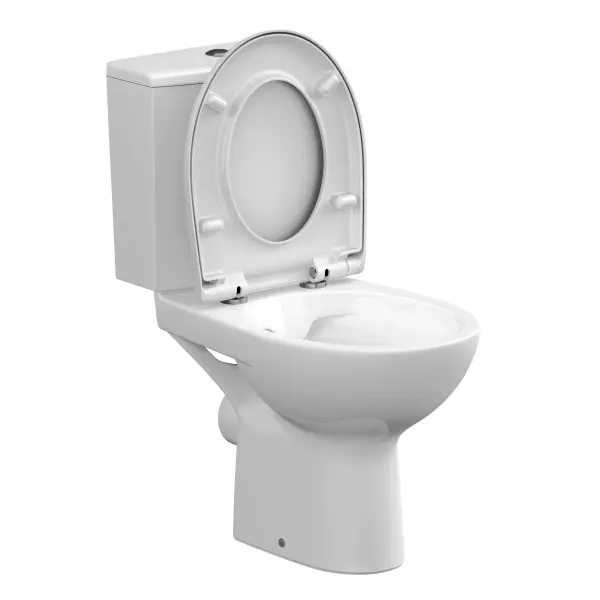 Фото Унитаз-компакт Cersanit Nature NEW CLEAN ON 011 3/5, с кр.дюропл., lifting, easy-off, белый, Сорт1 фарфор овальная (S-KO-NTR011-3/5-COn-DL-w)