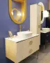 Фото Шкаф-пенал Angelo Bagno Acqua 30 см белая-золото правая (ACARMWWGR)