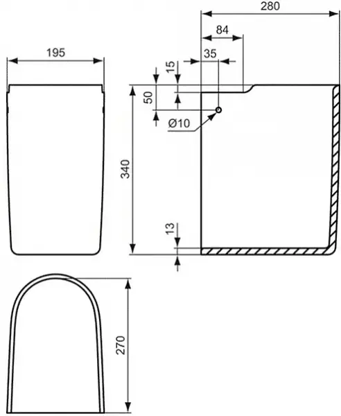 Фото Полупьедестал Ideal Standard Connect E797401
