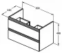 Фото Тумба с раковиной Ideal Standard Tesi T350901+T0051OV, белая