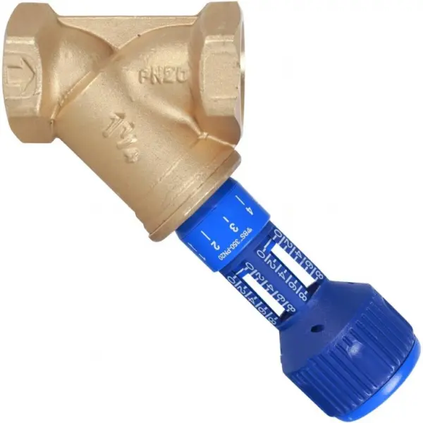 Фото CIM 727OT 114 Клапан балансировочный ручной 727ОТ 1.1/4"  обычн. латунь Kvs=21,6 PN20 BB без изм. ниппелей Cimberi