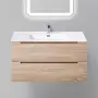 Фото Тумба с раковиной BelBagno Etna 90 rovere bianco (ETNA-900-2C-SO-WO-P+BB900ETL)