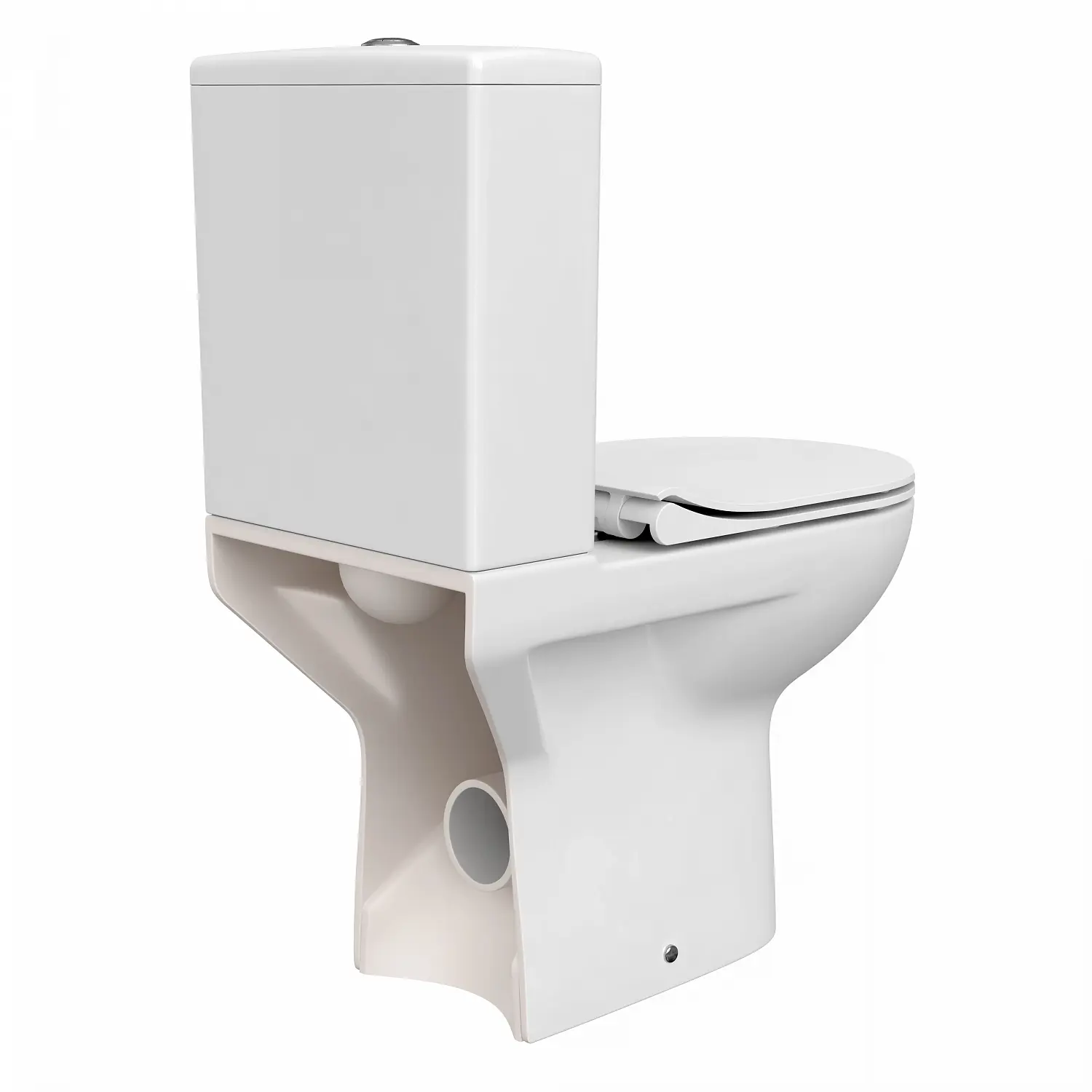 Фото Унитаз-компакт Cersanit Street fusion NEW CLEAN ON 011 3/5, с кр.дюропл. slim, lifting, Сорт1 фарфор прямоугольная (S-KO-SFU011-3/5-COn-S-DL-w)