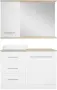 Фото Тумба с раковиной Misty Респект 120 L, под стиральную машину (Э-Рес01120-13ЯЛ+LINSLWB01)