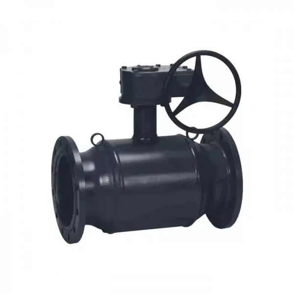Фото Кран шаровой сталь 09Г2С JIP Premium FF Ду 200 Ру16 фл L=400мм с редуктором Danfoss 065N0256G