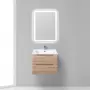 Фото Тумба с раковиной BelBagno Etna 60 rovere bianco (ETNA-600-2C-SO-WO-P+BB600ETL)