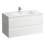 Фото LAUFEN PRO S База с раковиной 600x500x545 мм с мех. мягкого закрывания, с 2 ящиками, с 1 отв для смес.цвет  белый глянцевый