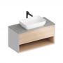 Фото Kerama Marazzi Тумба PLAZA Modern подвесная 100 дуб виченце 1 ящик + полка