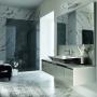 Фото VITAGE milldue edition Four Seasons Тумба под раковину 1808х555х354 мм., 3 ящика, 2 боковые стенки, профиль сталь, цвет глянцевый Agata