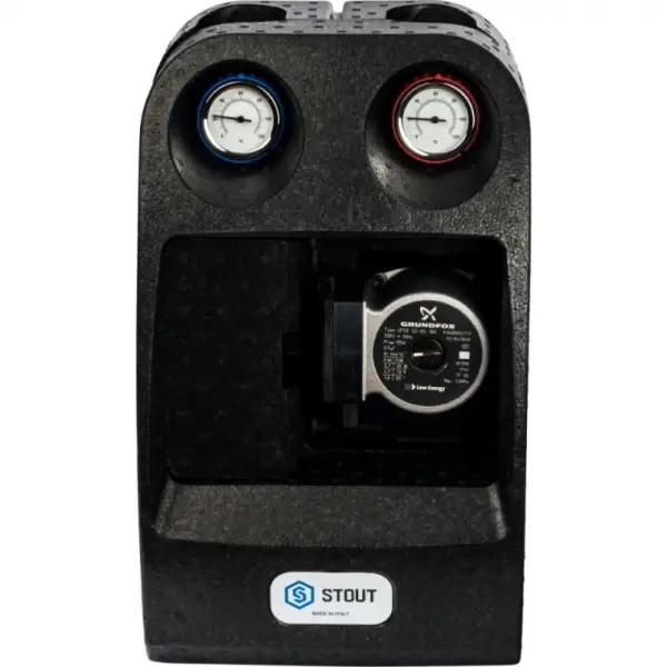 Фото STOUT Насосная группа с 3‑х ходовым приводным смесителем 1 1/4″ с насосом UPSO 32‑65 DN 32, 39 kW [DT10 °C (SDG-0007-003202)