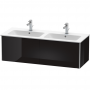 Фото Duravit XSquare База под раковину  1280х478х400 мм, с 2 выдв ящик, Цвет черный глянц.(для 233613)