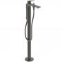 Фото Ideal Standard La Dolce Vita Смеситель для ванны напольный, ручной душ Stick, шланг Idealflex 125см, без A6133NU, цвет: PVD Magnetic Grey