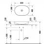 Фото Duravit D-Neo Раковина накладная 600х400 мм, без перелива, без отв под смес, цвет: антрацит матовый