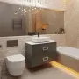 Фото Тумба под раковину La Fenice Cubo Twin Grigio 80 см серая матовая