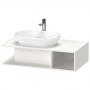 Фото Duravit D-Neo Тумбочка подвесная компакт, 260x1000x550 мм, 1 открытое отделение на правой стороне, цвет: белый высокоглянцевый